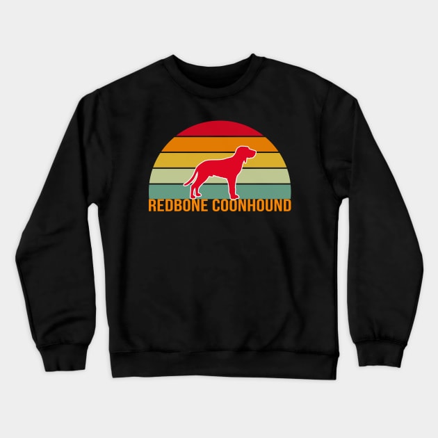 Redbone Coonhound Vintage Silhouette Crewneck Sweatshirt by khoula252018